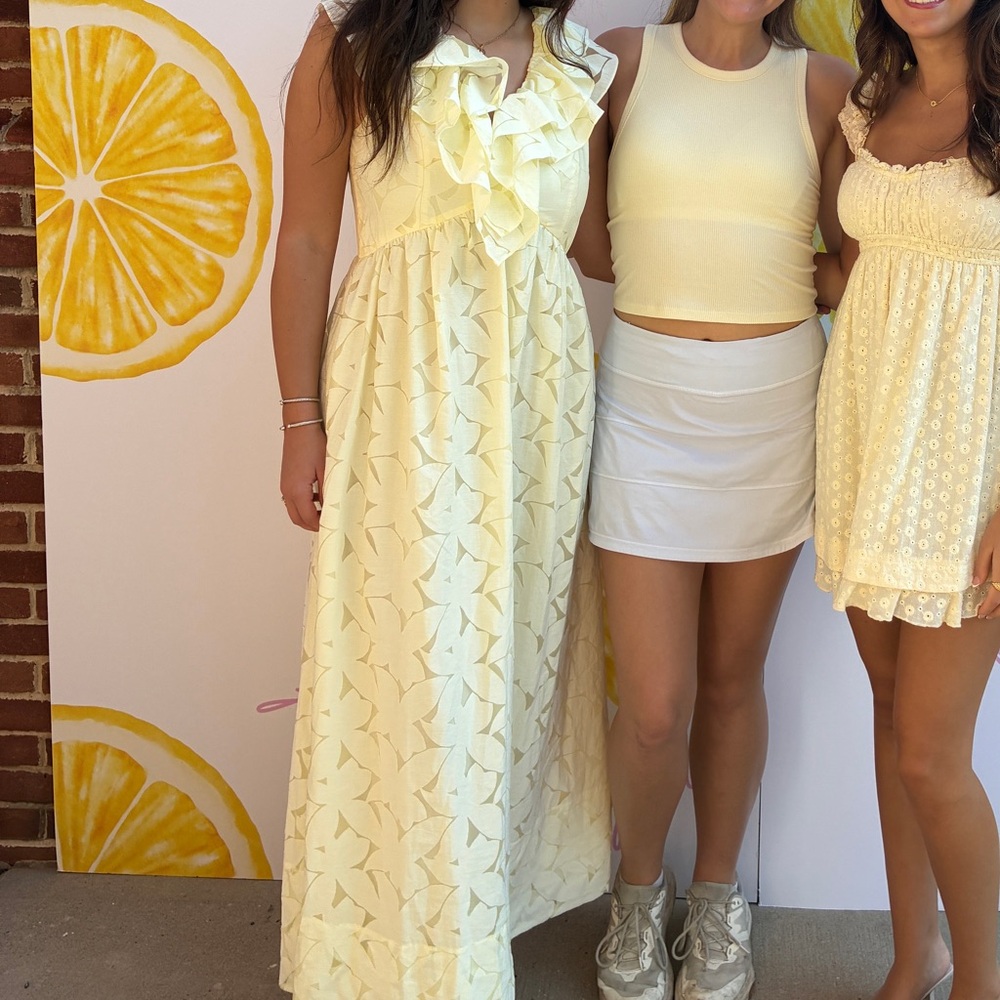 LILLY PULITZER YELLOW v neck MAXI DRESS!